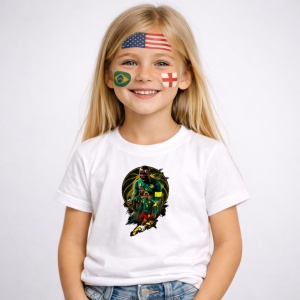 Tricou Samuel Eto O Cameroon World Cup Fifa 2026 V2, din bumbac 100%, tricou alb, Copii | Dama | Barbat