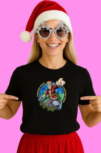 Tricou Santa Gaming, din bumbac 100% Copii | Dama | Barbat - Img 3