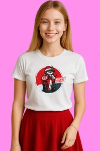 Tricou Santa Scooter, din bumbac 100% Copii | Dama | Barbat - Img 3