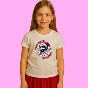 Tricou Schelet Dead Inside But Merry Funny Xmas, din bumbac 100%, tricou alb, Copii | Dama | Barbat