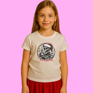 Tricou Schelet Merry Ho Ho Ho Christmas Funny, din bumbac 100%, tricou alb, Copii | Dama | Barbat - Img 2