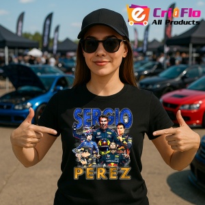 Tricou Sergio Perez Colaj Pilot Red Bull Echipa Formula 1, Copii | Dama | Barbat - Img 6
