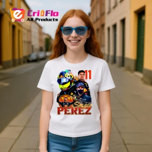 Tricou Sergio Perez Imagine Red Bull Masina Si Portret Formula 1, Copii | Dama | Barbat - Img 7