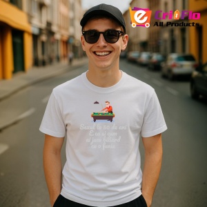 Tricou Sexul La 50 De Ani E Ca Si Cum Ai Juca Biliard Cu O Funie, din bumbac 100%, tricou alb, Dama | Barbat - Img 3