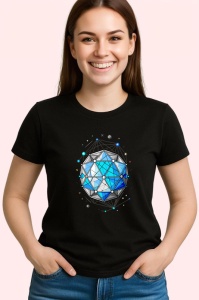 Tricou Sfera Geometrica Cristal, Copii | Dama | Barbat, culoare negru - Img 4