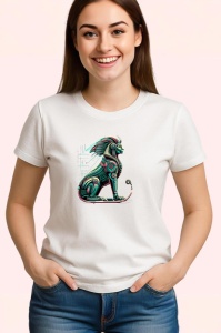 Tricou Sfinx egiptean digital cu decor abstract Copii | Dama | Barbat - Img 3