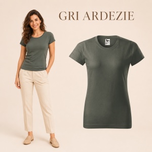Tricou simplu damă, clasic lejer basic pentru femei | 44 de culori disponibile XS - 2XL - Img 27