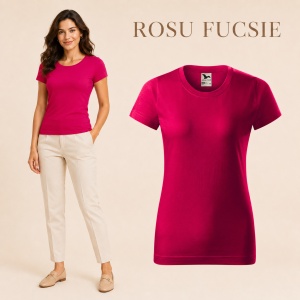 Tricou simplu damă, clasic lejer basic pentru femei | 44 de culori disponibile XS - 2XL - Img 37