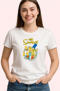 Tricou simpson familia reunita ridicand mainile in semn de victorie, Copii | Dama | Barbat - Img 4