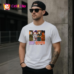 Tricou SIX SEVEN 67 Colectie Personaje Horror, din bumbac 100%, tricou alb, Copii | Dama | Barbat - Img 2