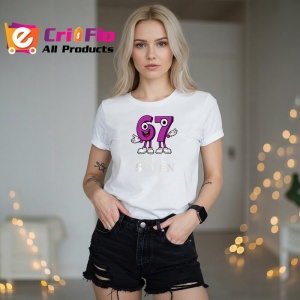 Tricou SIX SEVEN 67 Colorful Numbers Party, din bumbac 100%, tricou alb, Copii | Dama | Barbat - Img 3