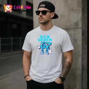 Tricou SIX SEVEN 67 Ice Robot Winter Style, din bumbac 100%, tricou alb, Copii | Dama | Barbat - Img 2