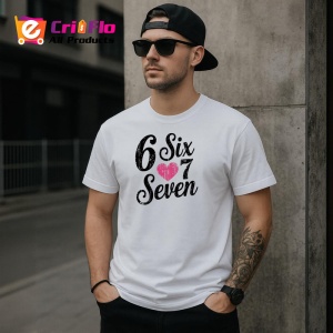 Tricou SIX SEVEN 67 Iubire Script, din bumbac 100%, tricou alb, Copii | Dama | Barbat
