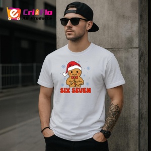 Tricou SIX SEVEN 67 Turta Dulce Craciun 2, din bumbac 100%, tricou alb, Copii | Dama | Barbat - Img 2