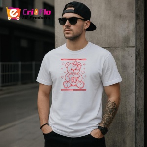 Tricou SIX SEVEN 67 Ursulet Dragut, din bumbac 100%, tricou alb, Copii | Dama | Barbat - Img 2