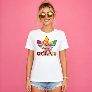 Tricou Skye Patrula Catelului Logo Curcubeu Urban Kids Fashion, din bumbac 100% Copii | Dama | Barbat - Img 3