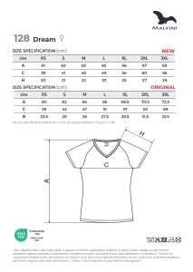 tabel marimi dimensiuni pentru tricou slim fit guler in V