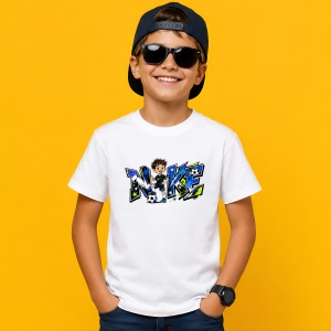 Tricou Soccer Boy Player Urban Graffiti Blue Black Street Art, din bumbac 100% Copii | Dama | Barbat - Img 2