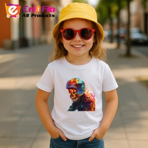 Tricou Soldat pe motor in flacari fundal artistic Copii | Dama | Barbat - Img 11