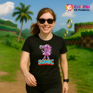 Tricou Sonic Amy - Vrajitoare Roz Copii | Dama | Barbat - Img 12