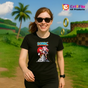 Tricou Sonic Knuckles si Amy - Cataratorii Curajosi Copii | Dama | Barbat - Img 12
