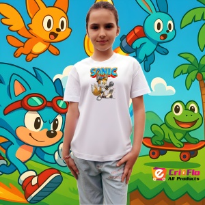 Tricou Sonic Tails - Tehnician Rapid Copii | Dama | Barbat - Img 4