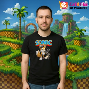 Tricou Sonic Tails - Tehnician Rapid Copii | Dama | Barbat - Img 9