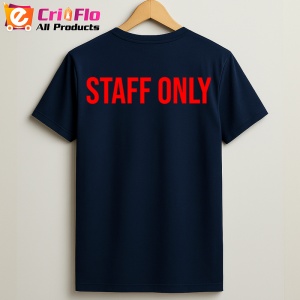 Tricou STAFF, Personalizat | Unisex Dama si Barbat, Albastru Inchis - Img 2