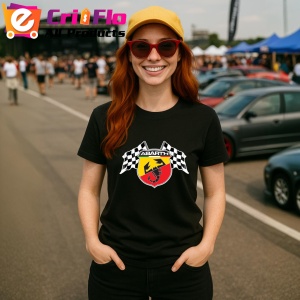 Tricou Steaguri Cu Logo Abarth | Unisex Dama si Barbat - Img 4