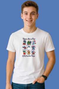 Tricou Stitch Favorite Christmas Things, din bumbac 100%, tricou alb, Copii | Dama | Barbat - Img 3