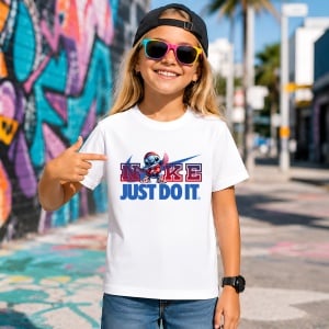 Tricou Stitch Logo Colorat Just Do It, din bumbac 100% Copii | Dama | Barbat - Img 4