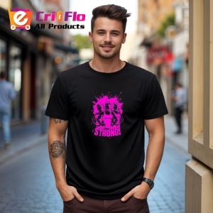 Tricou Strong Fete Fitness Roz, Copii | Dama | Barbat, culoare negru - Img 5