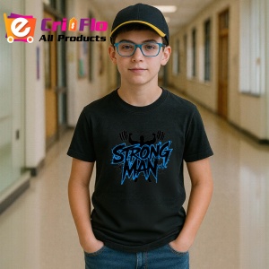 Tricou Strong Man Haltere Muschi, Copii | Dama | Barbat, culoare negru - Img 9