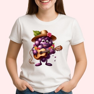 Tricou Strugure amuzant de vara cantaret, Fructe, Copii | Dama - Img 2
