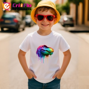 Tricou T Rex colorat dinozaur in stil urban pop art Copii | Dama | Barbat - Img 10