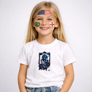 Tricou Takefusa Kubo Japan World Cup Fifa 2026 V2, din bumbac 100%, tricou alb, Copii | Dama | Barbat - Img 2