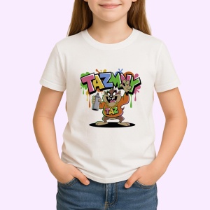 Tricou Taz graffiti street style portocaliu-verde Copii | Dama | Barbat Barbat - Img 4