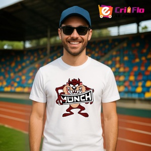 Tricou Tazz Cu Logo Munch | Unisex Dama si Barbat - Img 2