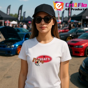 Tricou Tazz Vartej Cu Logo Bugatti 2 | Unisex Dama si Barbat