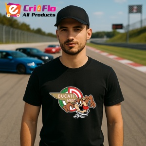 Tricou Tazz Vartej Cu Logo Ducati 2 | Unisex Dama si Barbat - Img 2