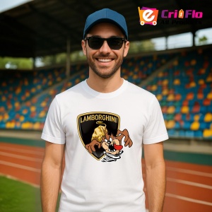 Tricou Tazz Vartej Cu Logo Lamborghini | Unisex Dama si Barbat - Img 4