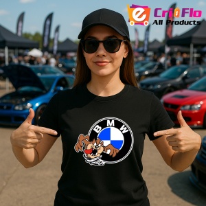 Tricou Tazz Vartej Dreapta Cu Logo Bmw | Unisex Dama si Barbat - Img 2