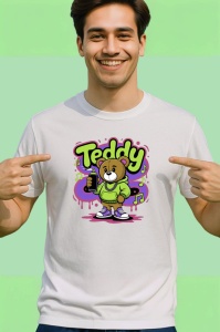 Tricou Teddy bear muzical in hanorac mov si spray Copii | Dama | Barbat Barbat - Img 2