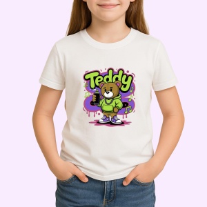 Tricou Teddy bear muzical in hanorac mov si spray Copii | Dama | Barbat Barbat - Img 4