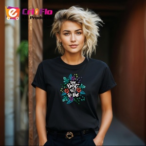 Tricou The Best Is Yet To Be Design Floral Gri V1, din bumbac 100%, tricou negru Copii | Dama | Barbat - Img 8