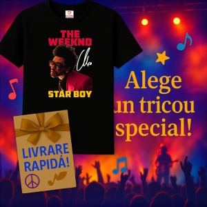 Tricou The Weeknd - Starboy Classic, muzica Hip-Hop / Trap, Dama | Barbat | Copii, Culoare Negru - Img 15