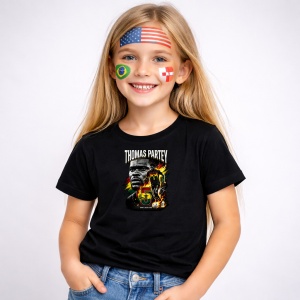 Tricou Thomas Partey Ghana World Cup Fifa 2026, din bumbac 100%, tricou negru, Copii | Dama | Barbat