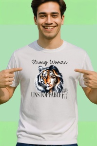 Tricou Tigru si femeie neinvinsa strong woman unstoppable Copii | Dama | Barbat Barbat - Img 2
