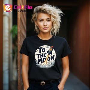 Tricou To the moon bitcoin rocket, pana la luna racheta bitcoin, Copii | Dama | Barbat , tricou negru - Img 9