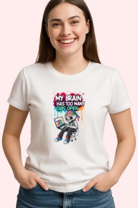 Tricou Too Many Tabs Open Laptop Geek, Copii | Dama | Barbat - Img 5
